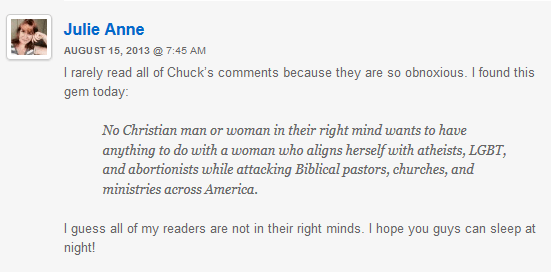 JAS -aligns herself with atheists lgbt etc