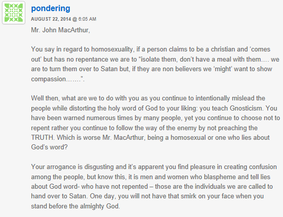 JAS -John MacArthur having smirk on face wiped off on judgment day