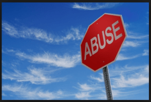 abuse stop sign