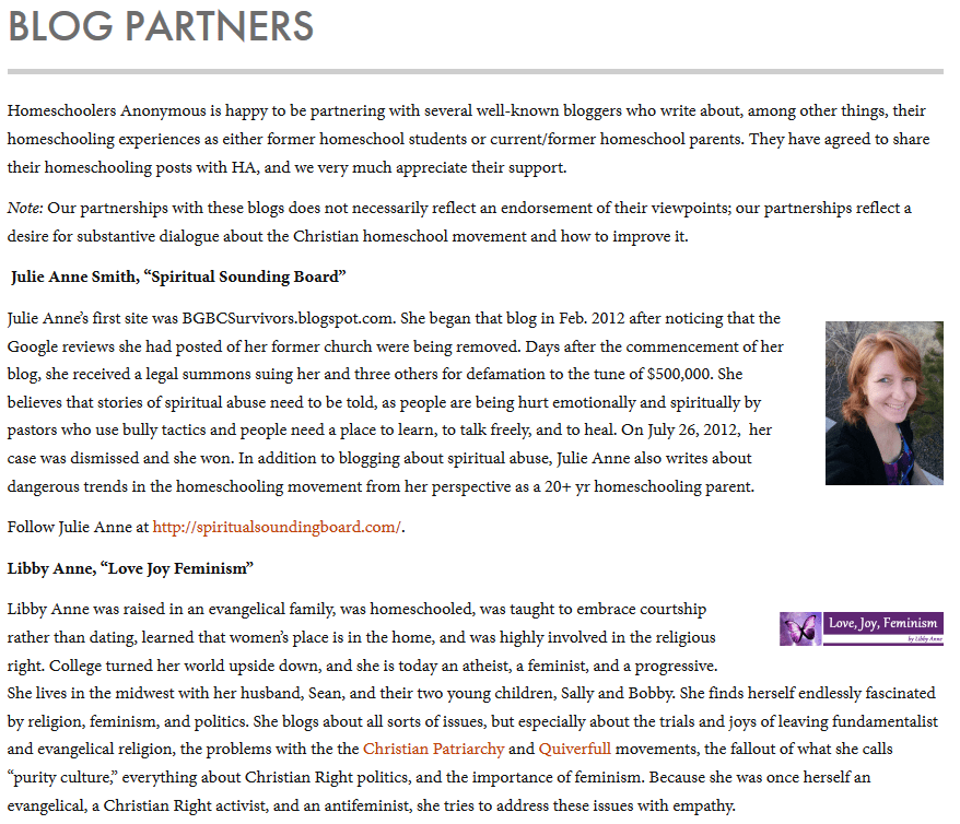 JL Stollar -JAS blog partner along with apostate atheist feminist