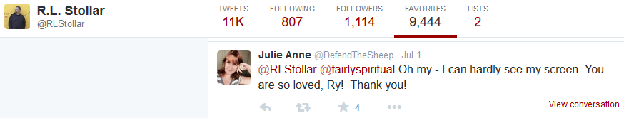 RL Stollar -fav Julie Anne Smith -so loved Ry