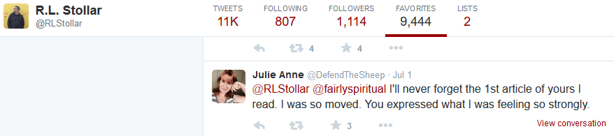 RL Stollar -fav Julie Anne Smith -so moved