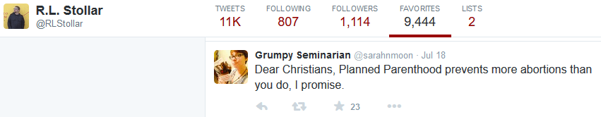 RL Stollar -fav Planned Parenthood prevents more abortions than you do