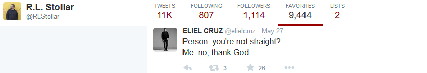 RL Stollar -fav thank god im not straight