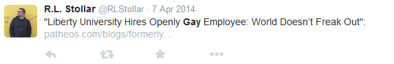 RL Stollar -Liberty University hires first open gay person